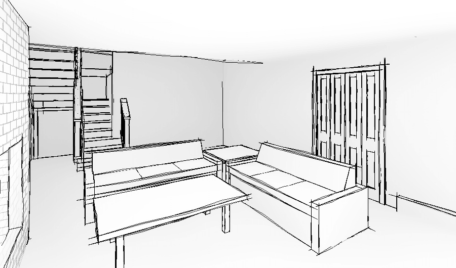 Kelowna basement suite interior before renovation